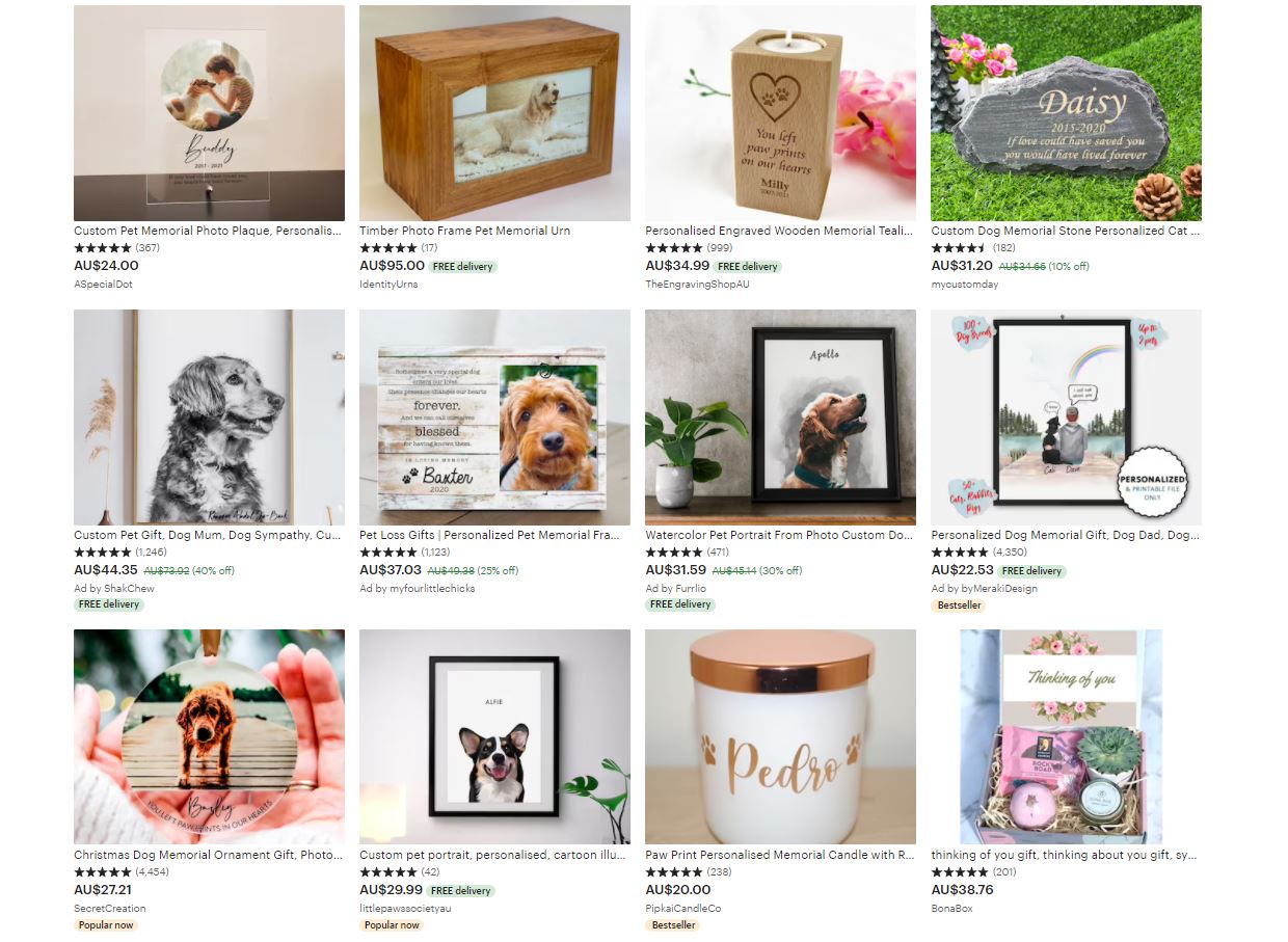 Pet memorial ideas. Discover ways to honour your pet's life.